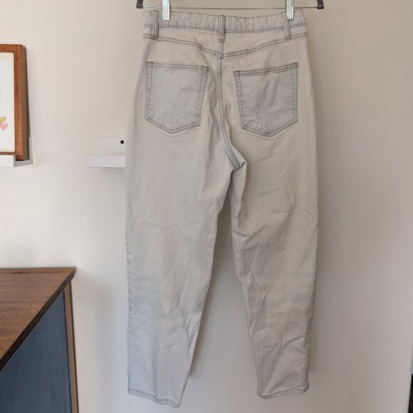 wild fable Women's Super High Rise Tapered Jeans Ultra Light Wash Size 6 Cotton - Picture 7 of 8